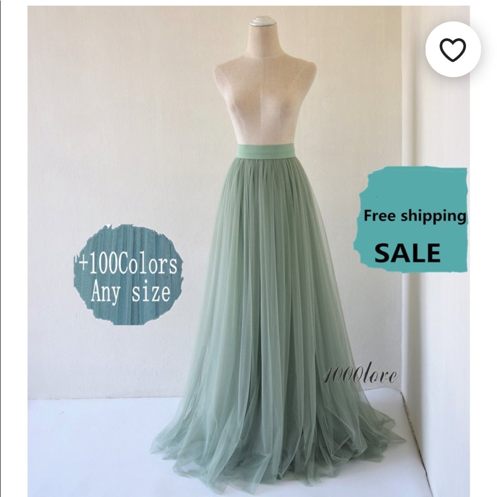 Floor length adult tulle skirt